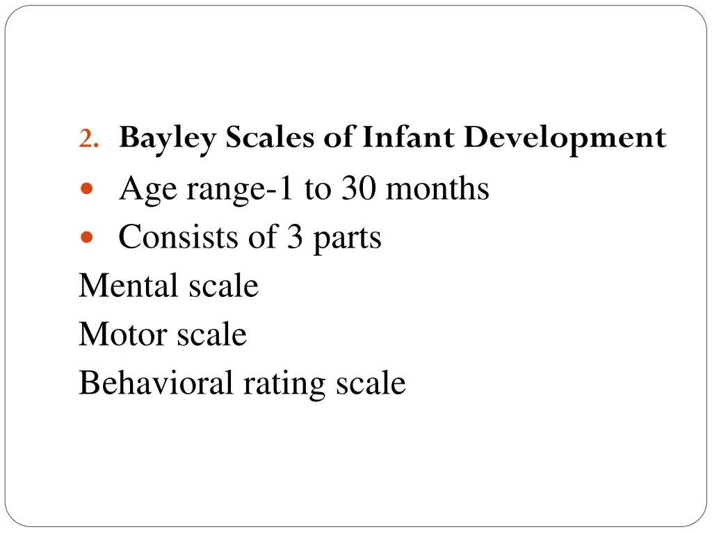 2 bayley scales of infant development age range