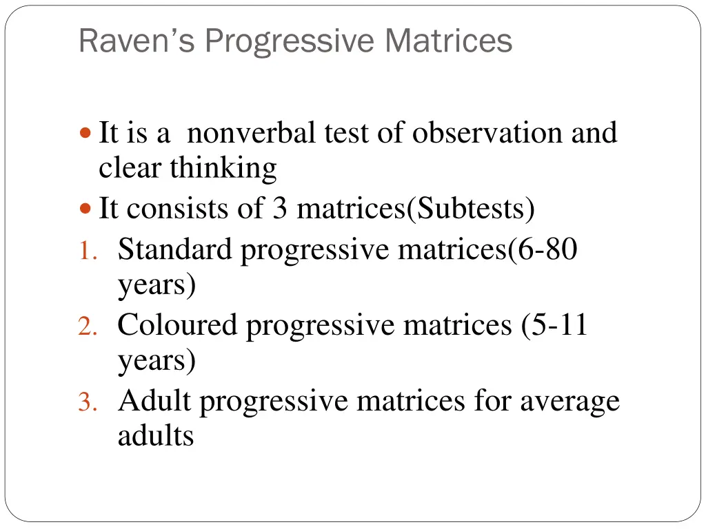 raven s progressive matrices