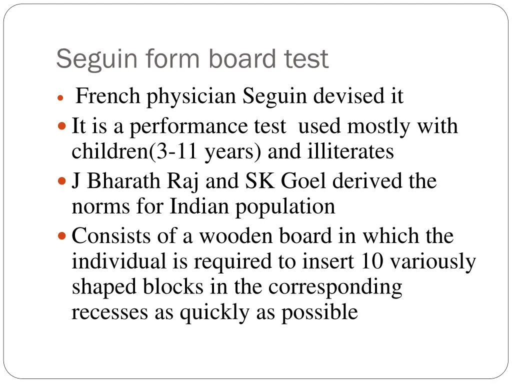 seguin form board test