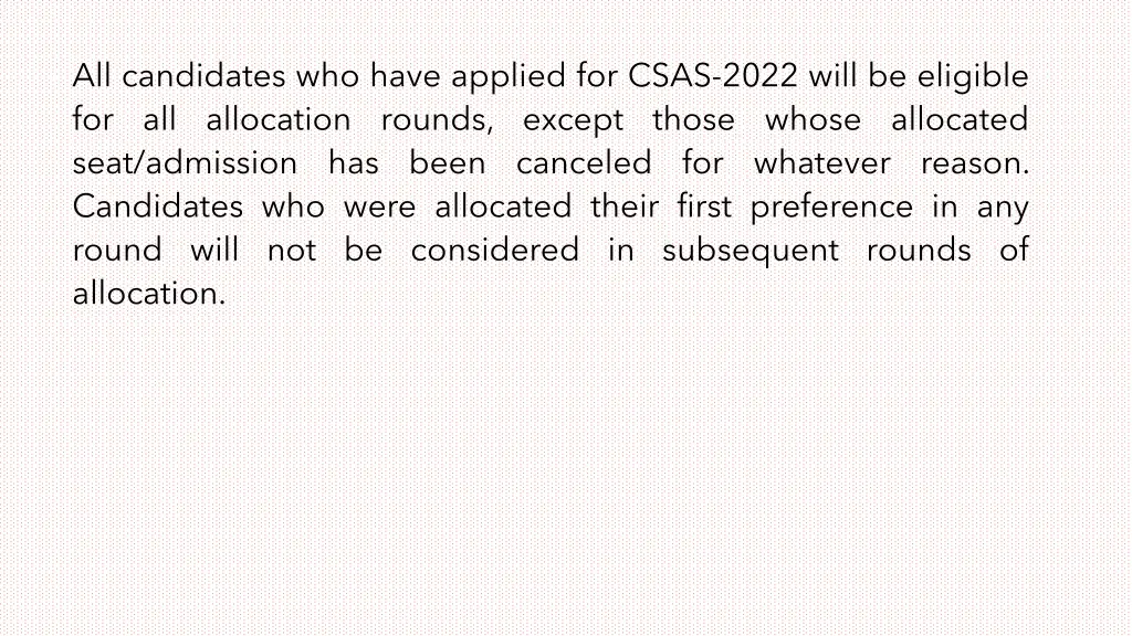 all candidates who have applied for csas 2022