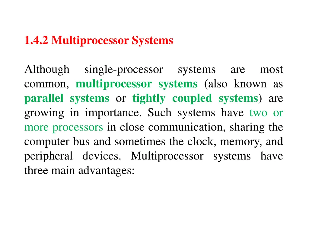 1 4 2 multiprocessor systems