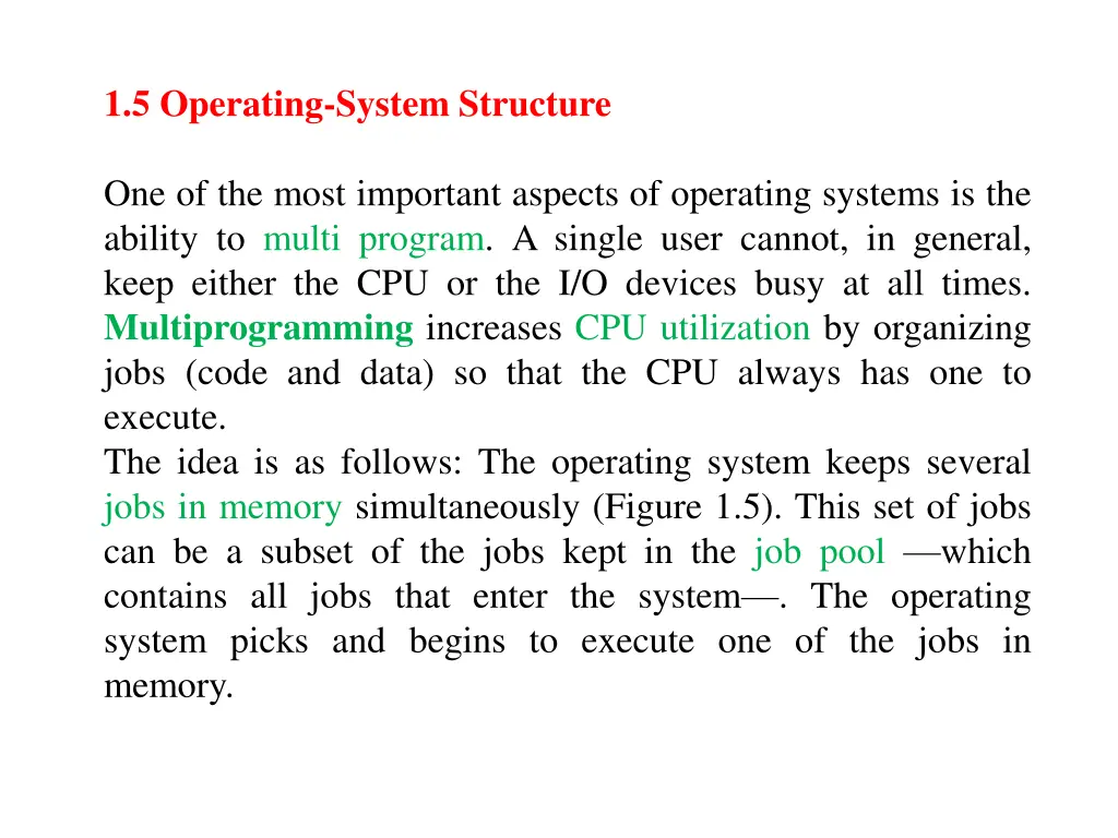 1 5 operating system structure