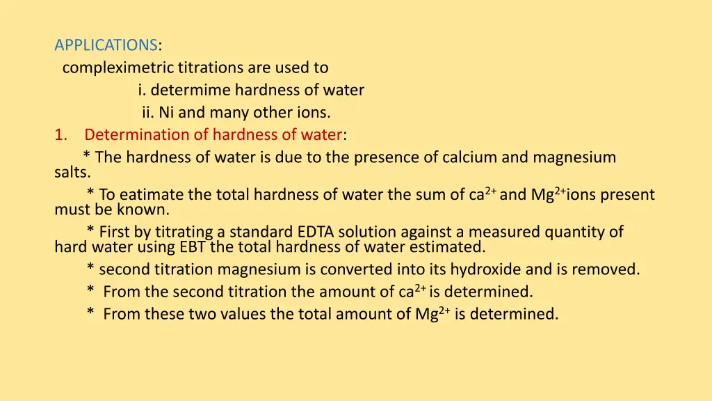 applications compleximetric titrations are used