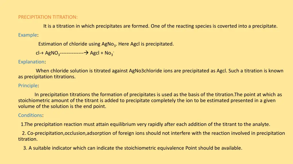 precipitation titration 1