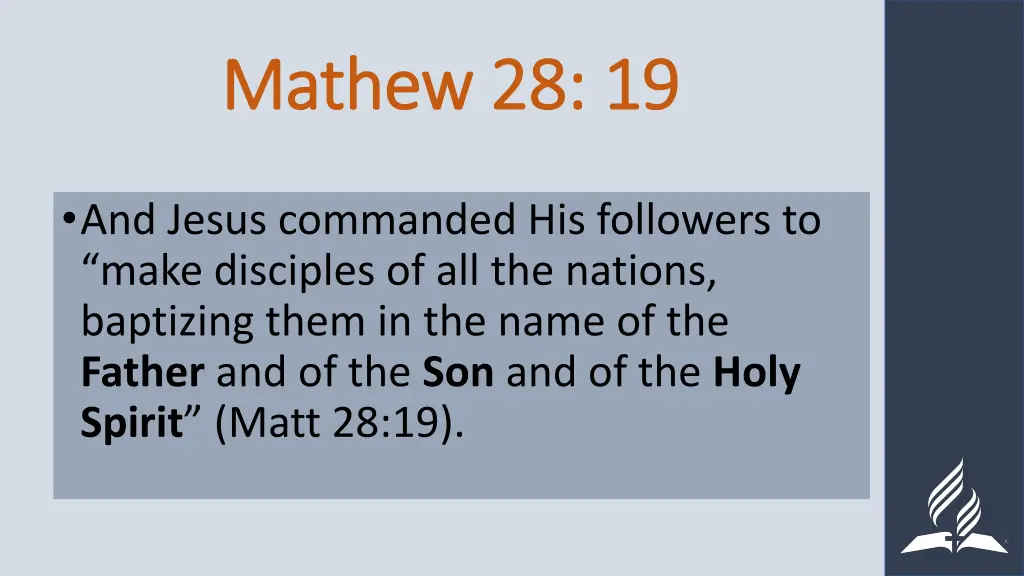 mathew 28 19 mathew 28 19