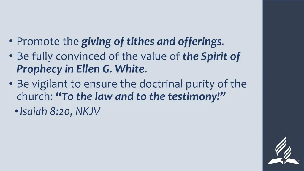 promote the giving of tithes and offerings