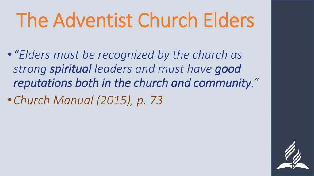 the adventist church elders the adventist church