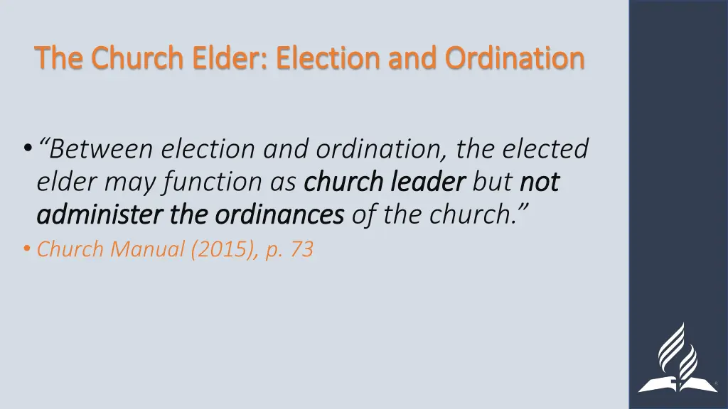 the church elder election and ordination 1