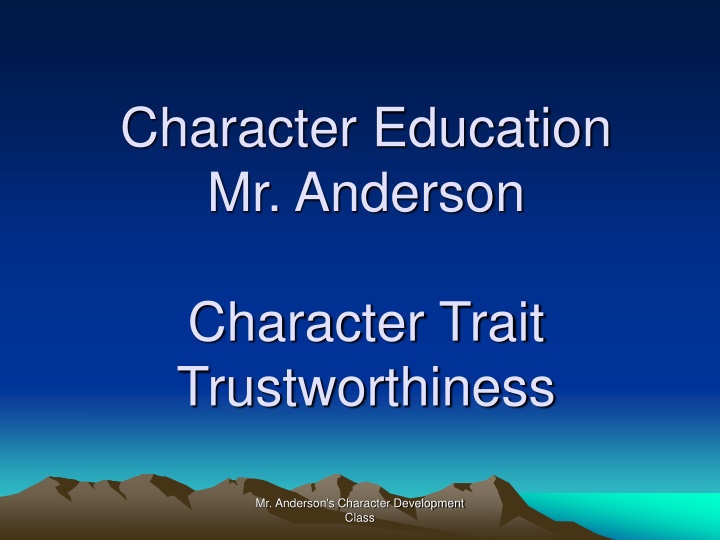 character education mr anderson