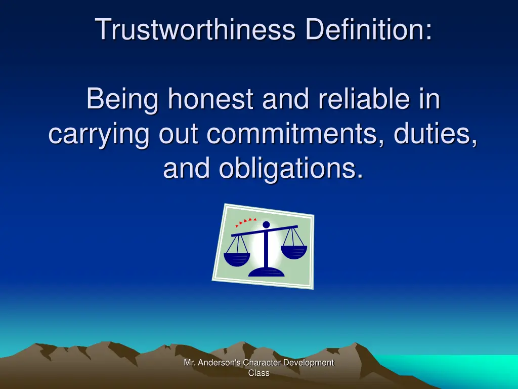 trustworthiness definition