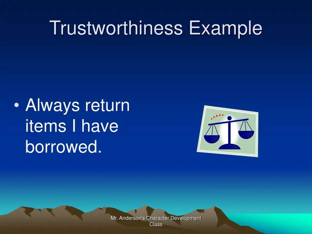 trustworthiness example