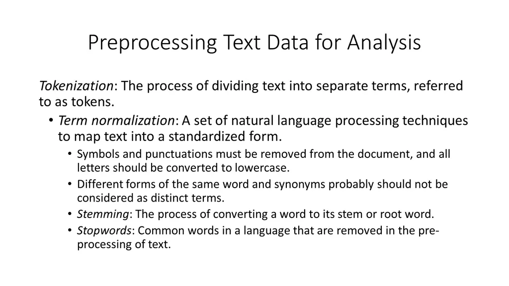 binary document term matrix example