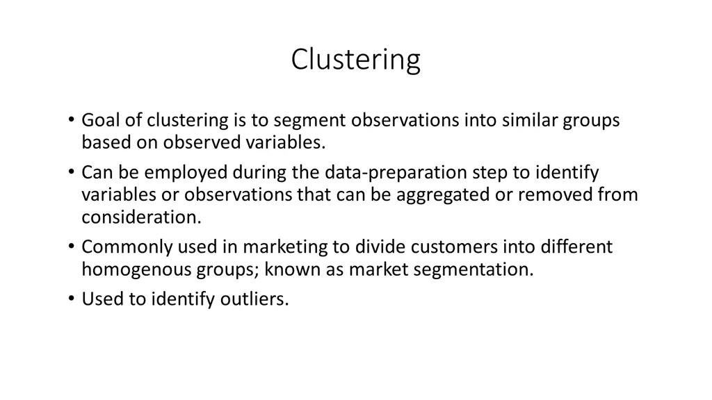 clustering