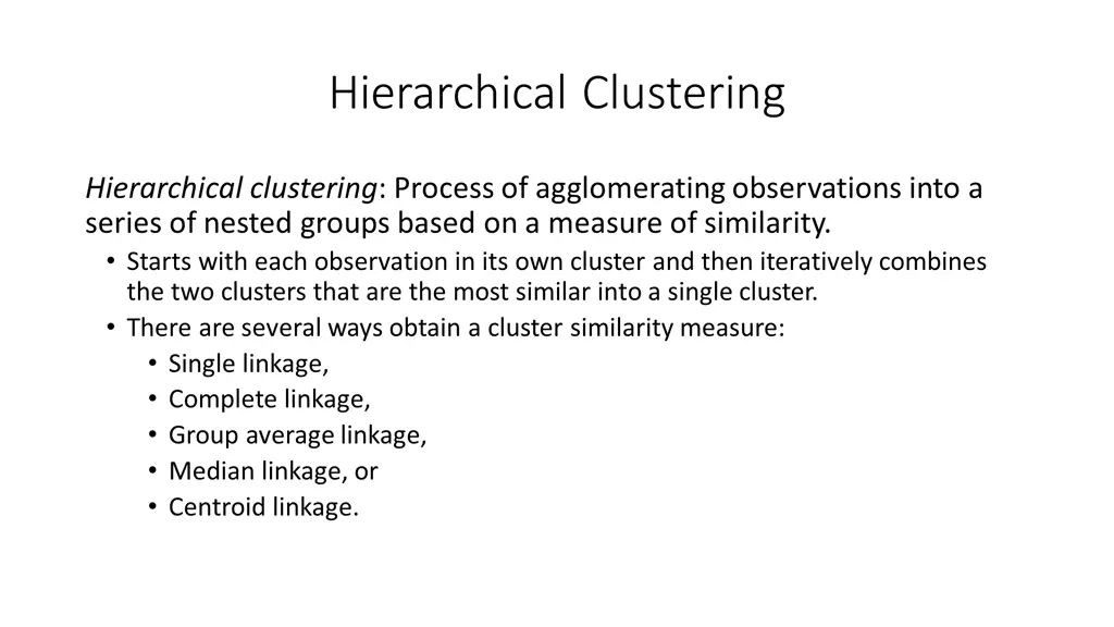 hierarchical clustering versus k means clustering