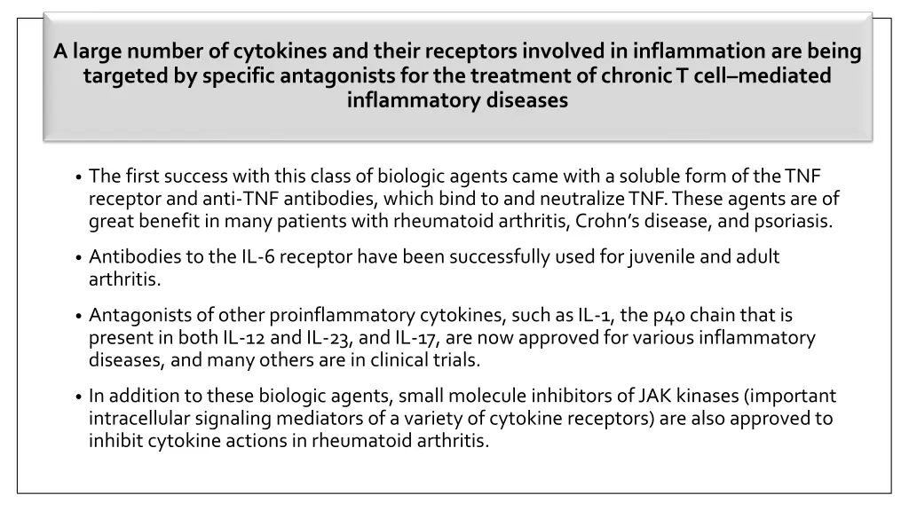 a large number of cytokines and their receptors