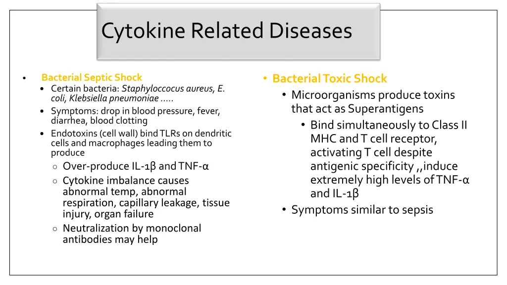 cytokine related diseases