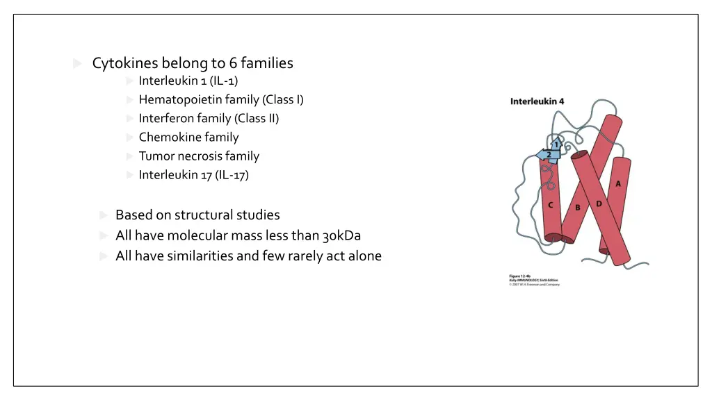 cytokines belong to 6 families interleukin 1 il 1