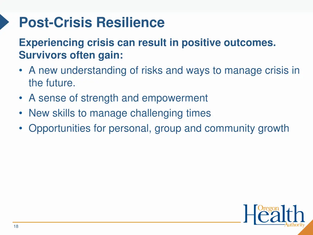 post crisis resilience