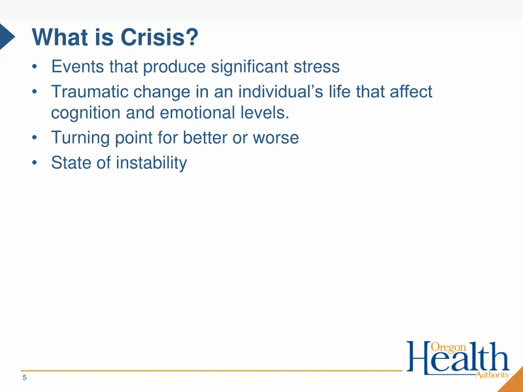 what is crisis events that produce significant