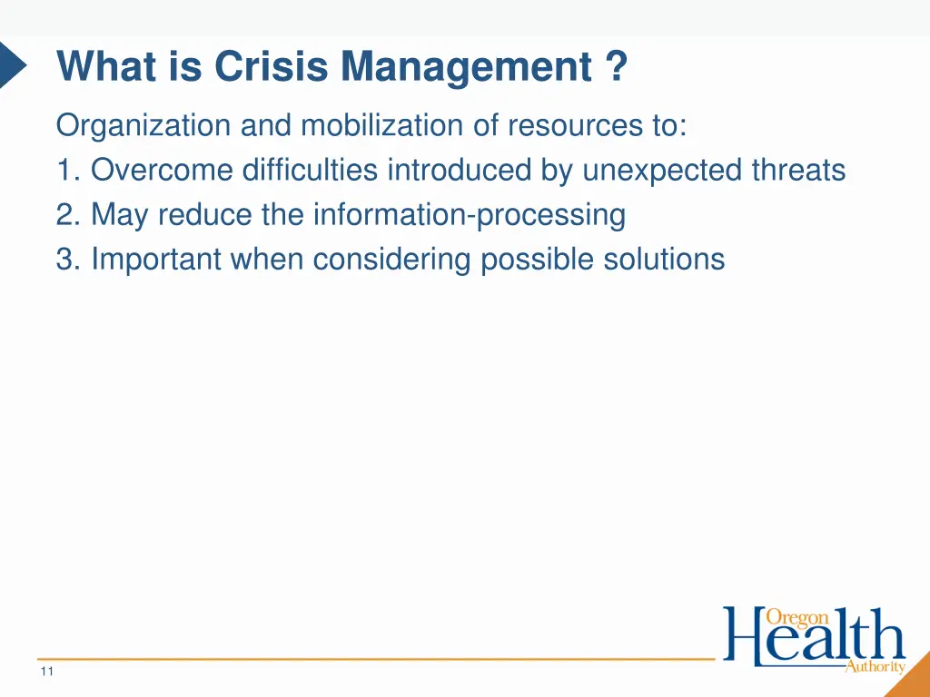 what is crisis management