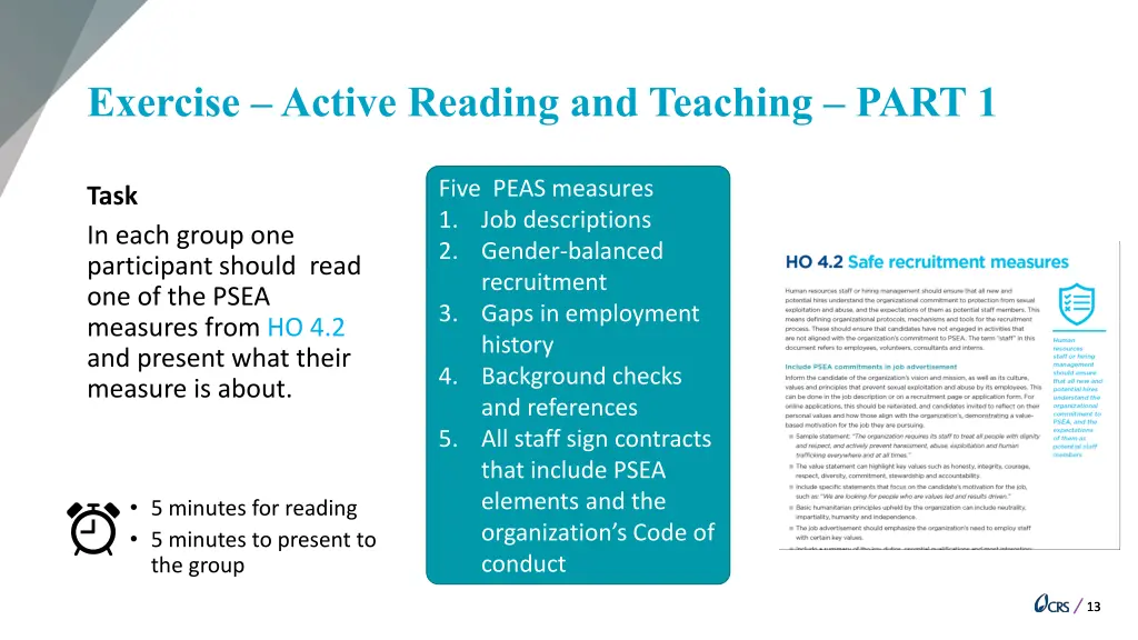 exercise active reading and teaching part 1