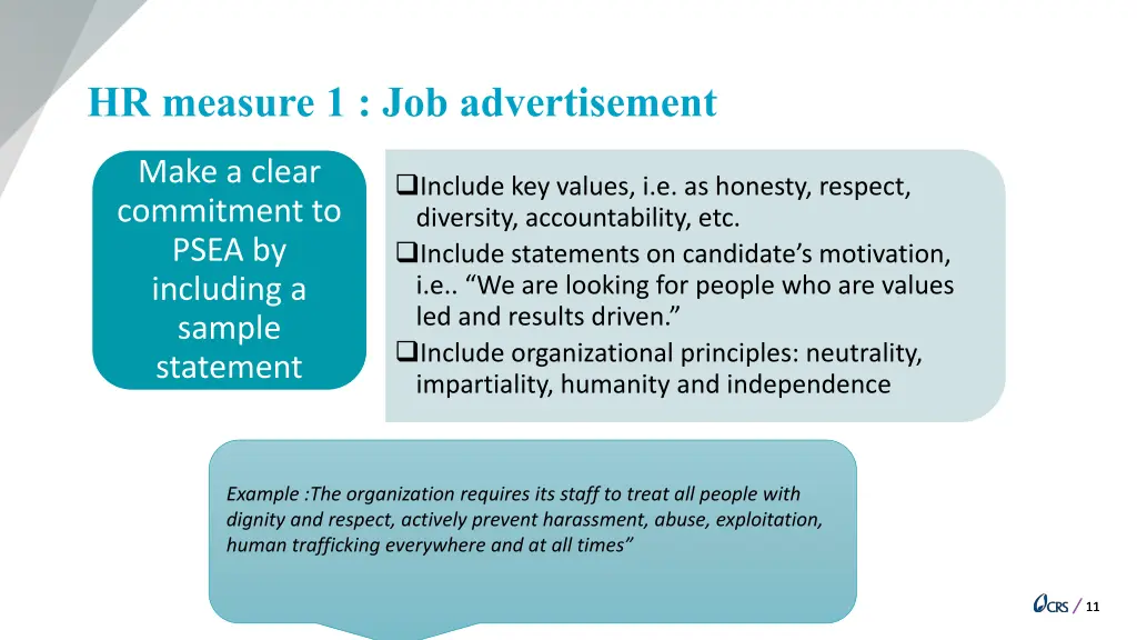 hr measure 1 job advertisement