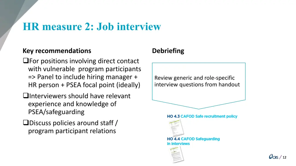 hr measure 2 job interview