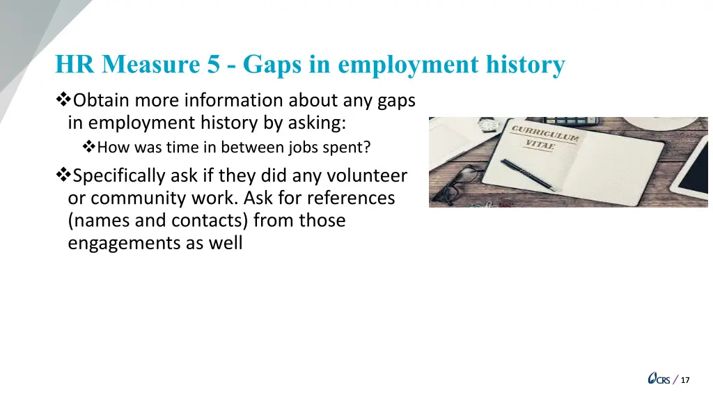 hr measure 5 gaps in employment history