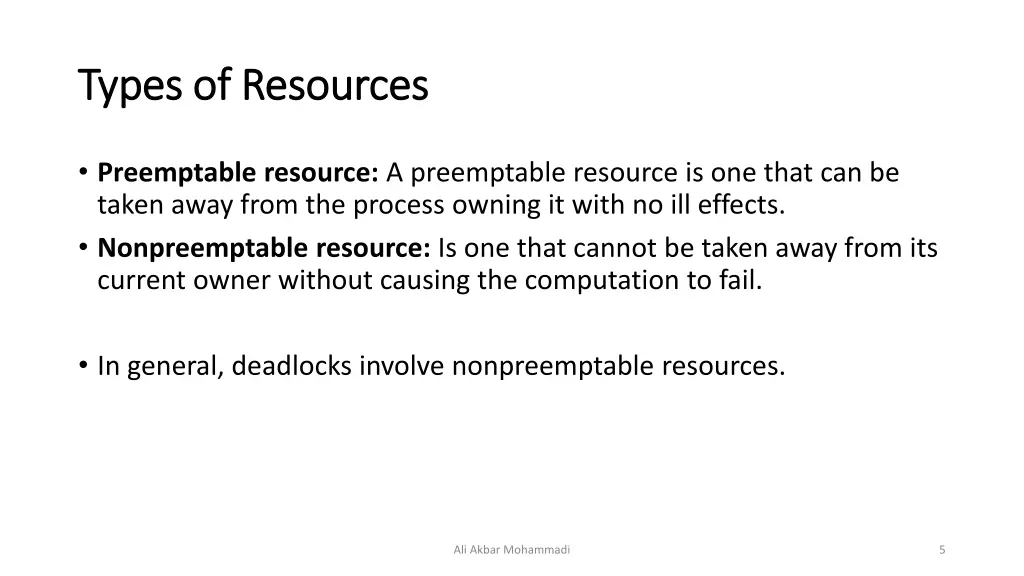 types of resources types of resources