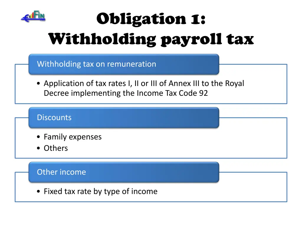 obligation 1 withholding payroll tax 1