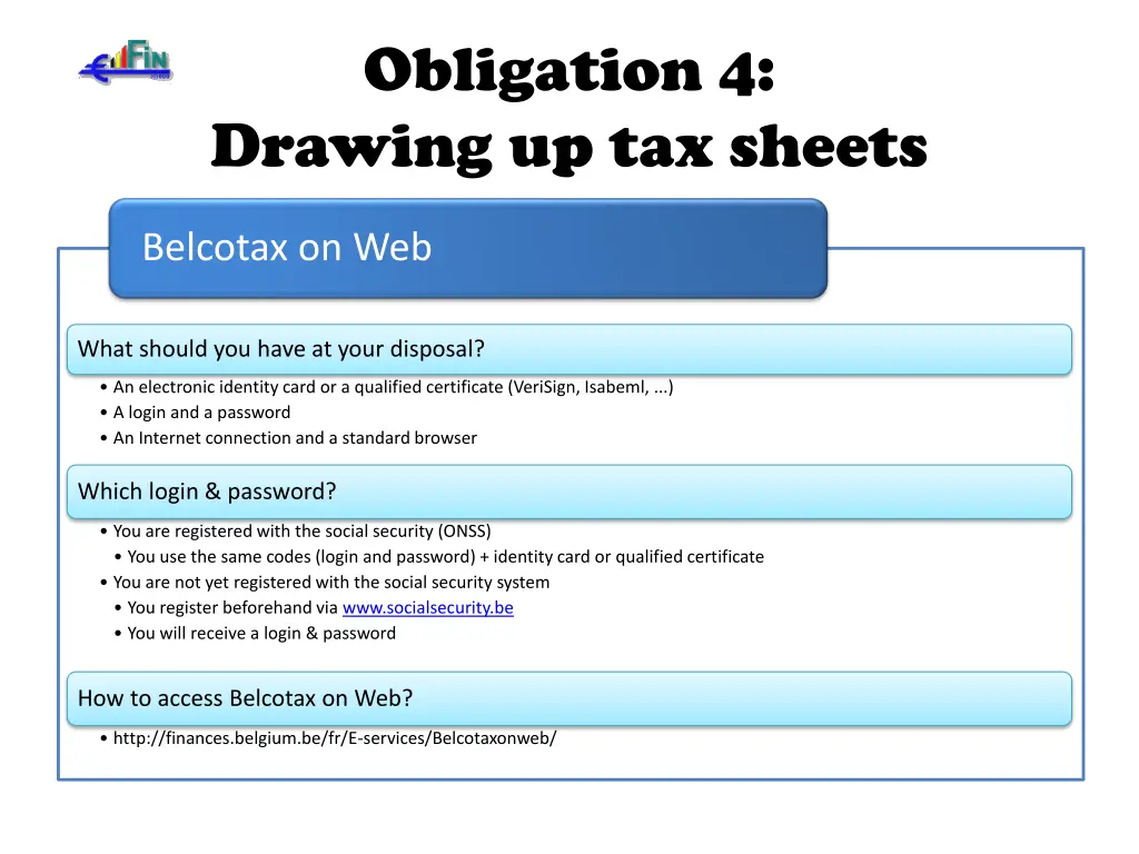 obligation 4 drawing up tax sheets 1