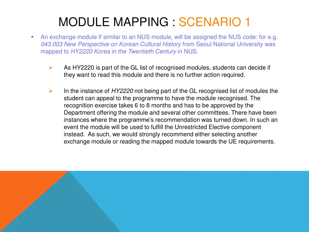 module mapping scenario 1