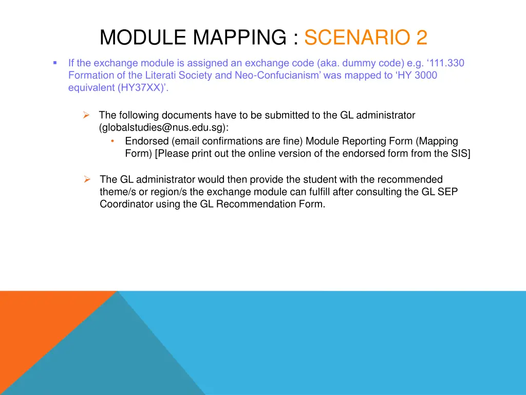 module mapping scenario 2