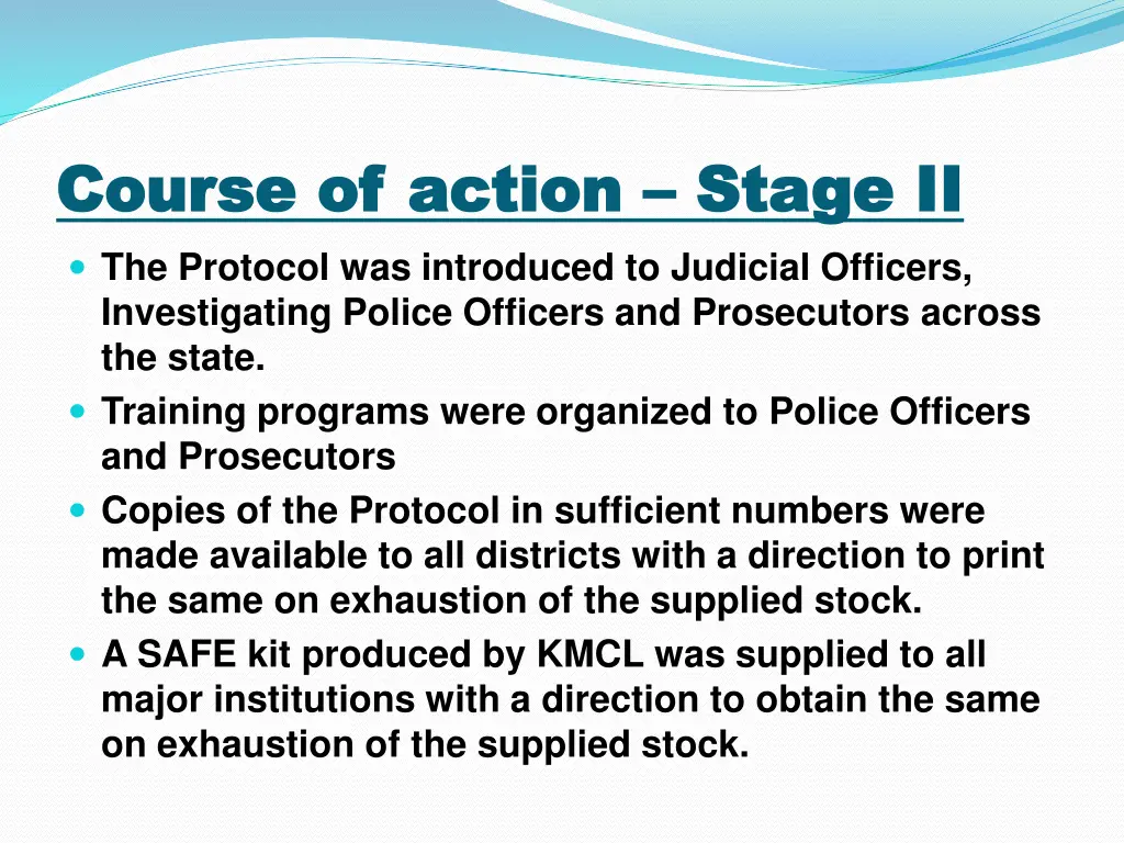 course of action course of action stage 2