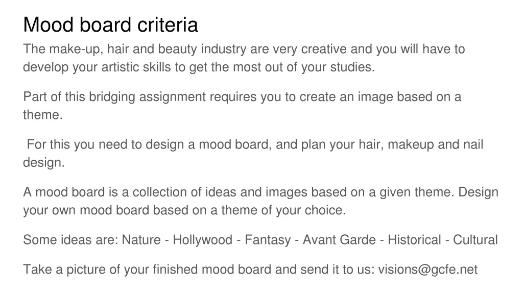 mood board criteria the make up hair and beauty