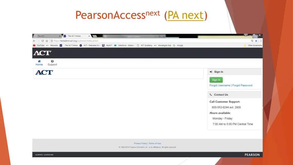 pearsonaccess next pa next