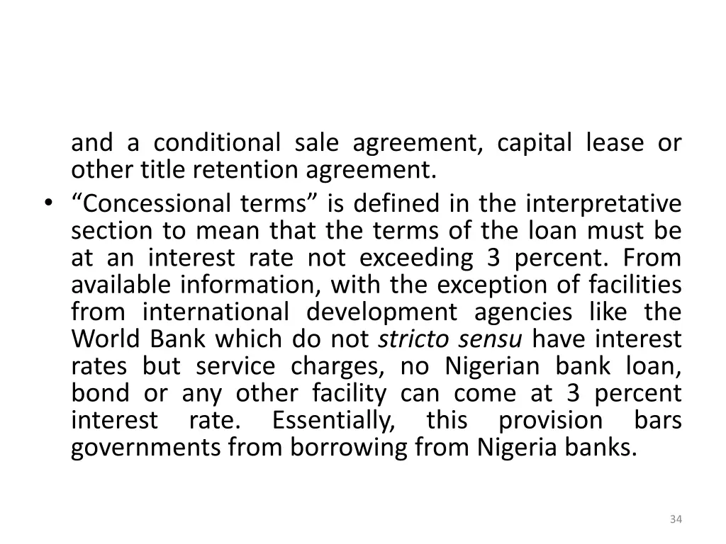 and a conditional sale agreement capital lease