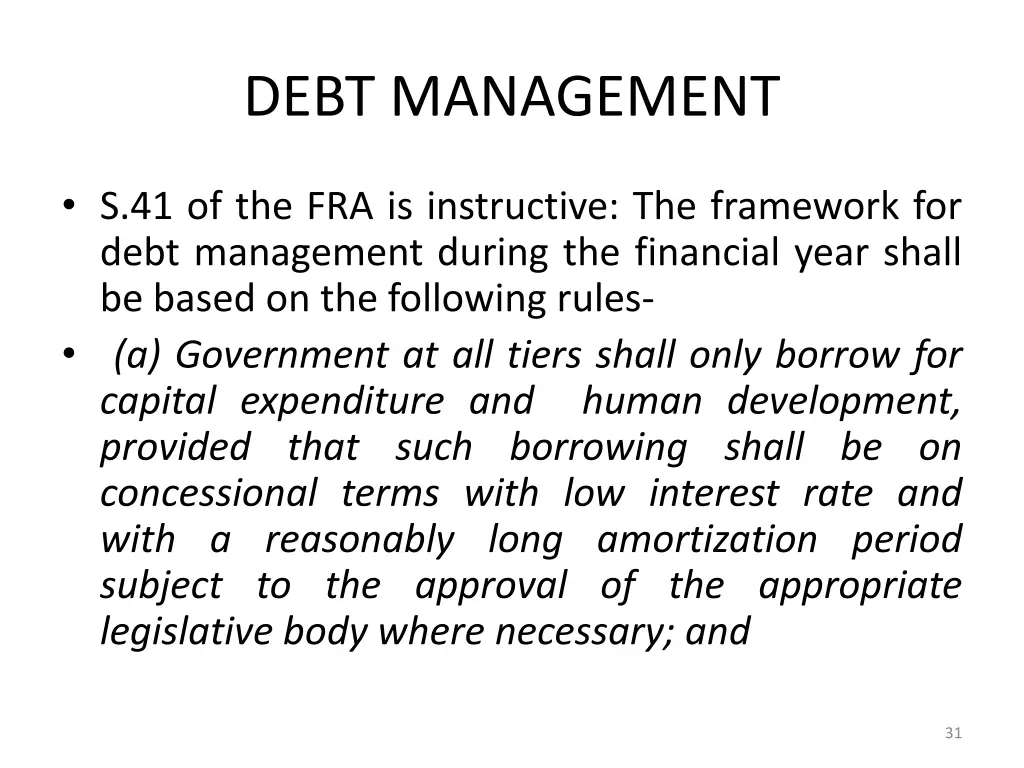 debt management