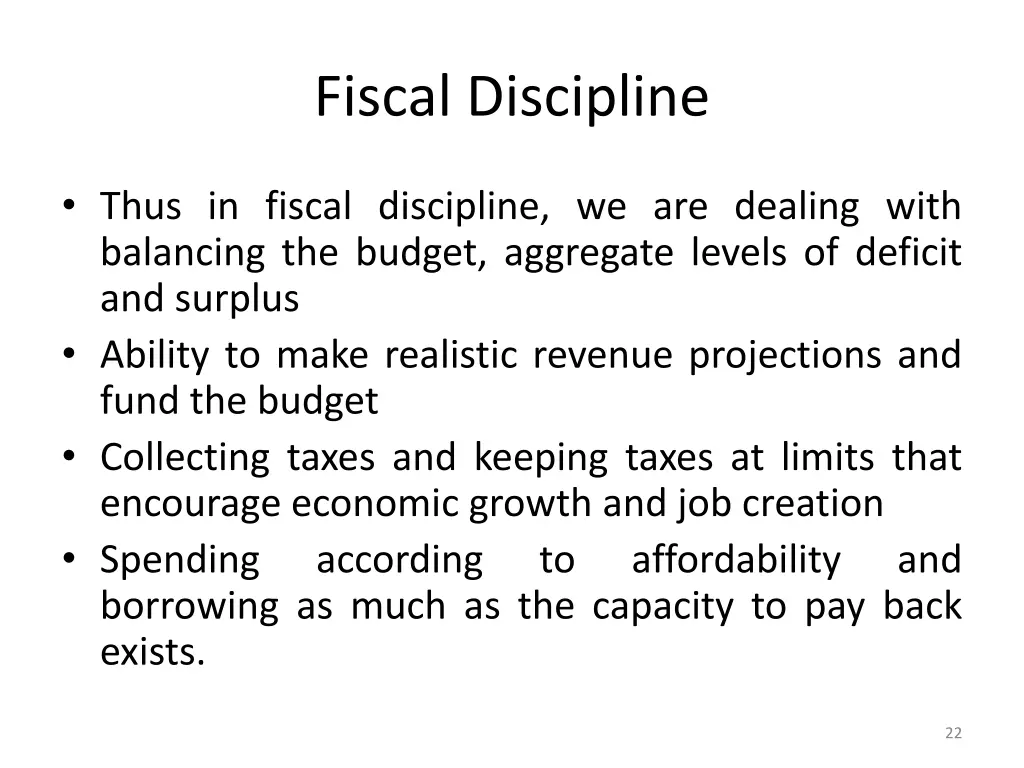 fiscal discipline