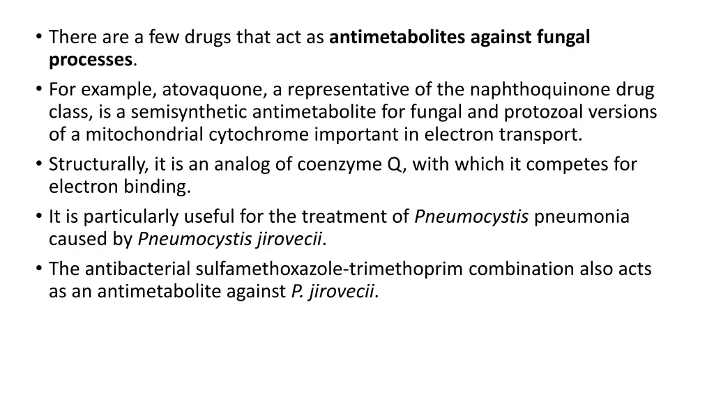 there are a few drugs that act as antimetabolites