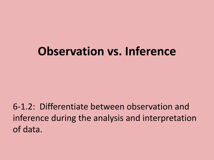 observation vs inference