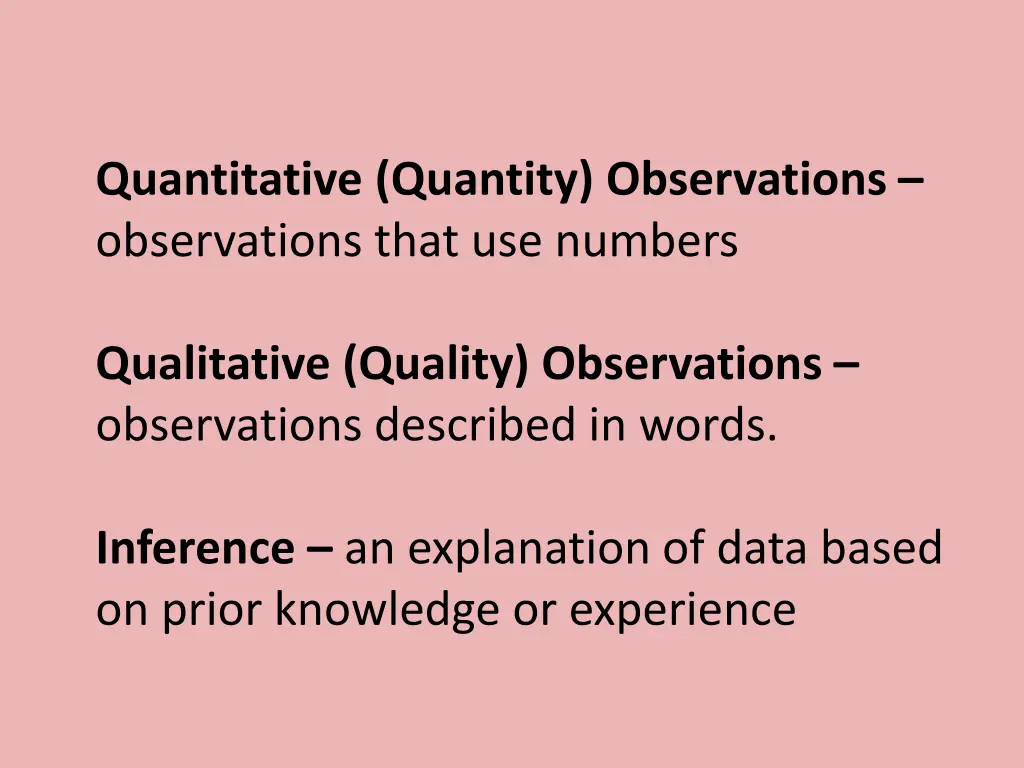 quantitative quantity observations observations