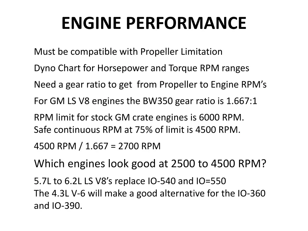 engine performance