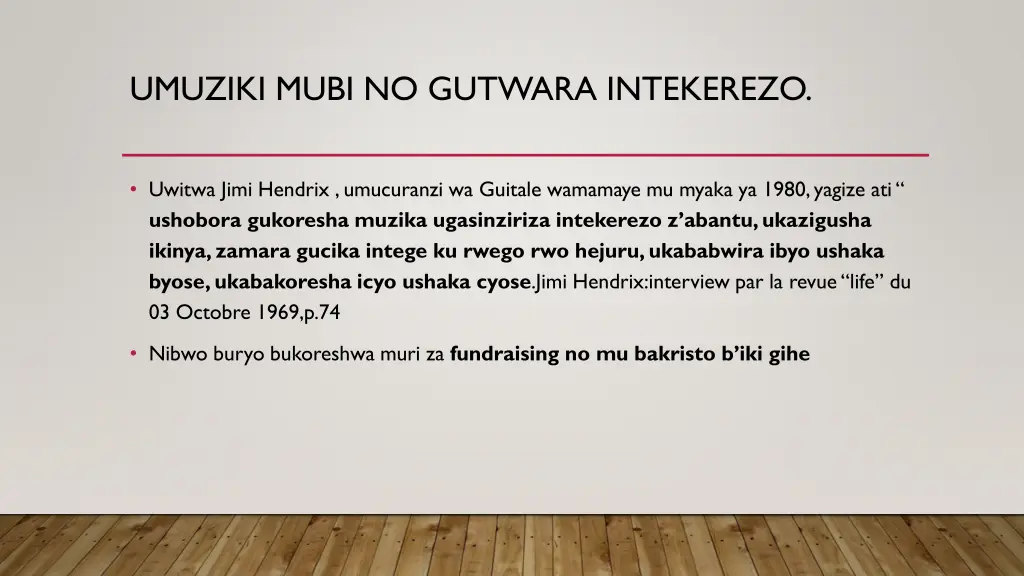 umuziki mubi no gutwara intekerezo