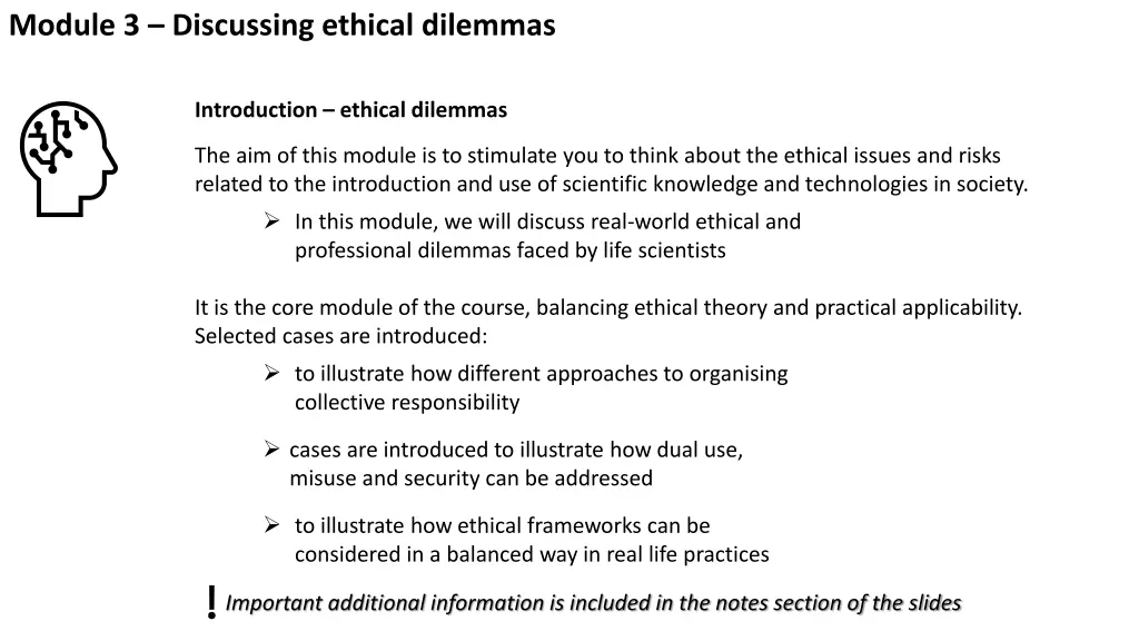 module 3 discussing ethical dilemmas