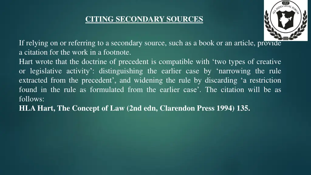 citing secondary sources