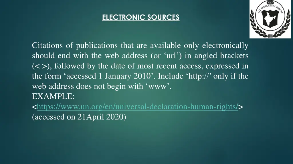 electronic sources