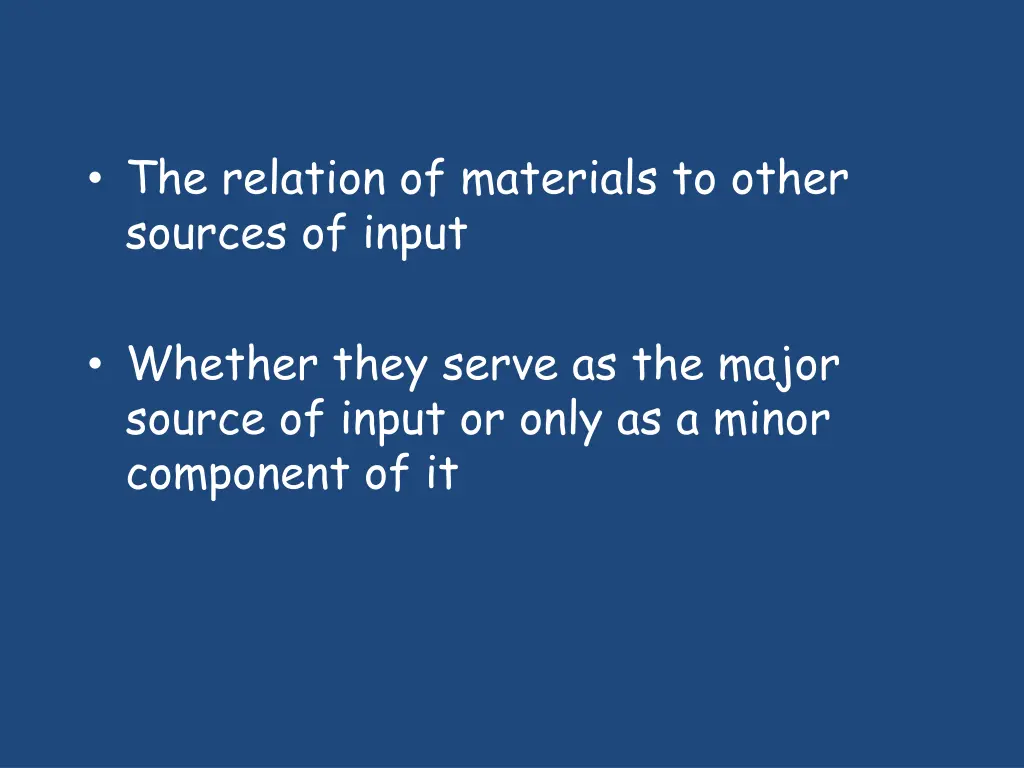 the relation of materials to other sources