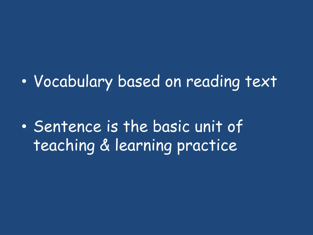 vocabulary based on reading text