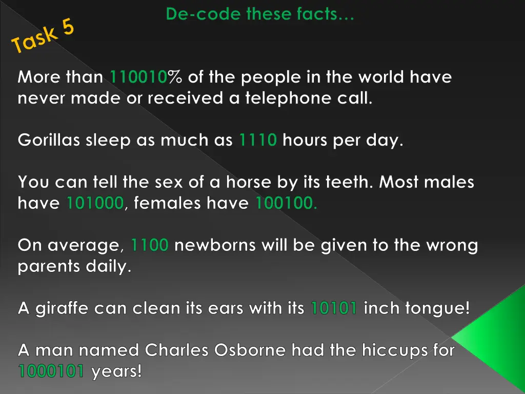 de code these facts